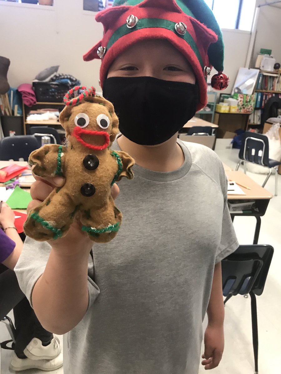 DeebEdmonds's tweet photo. We made adorable Christmas gifts this week @IsaacBrockWSD #sewing #winnipegSD #gingerbreadman #ornament #christmas2021 https://t.co/qMnJR7s5Wv