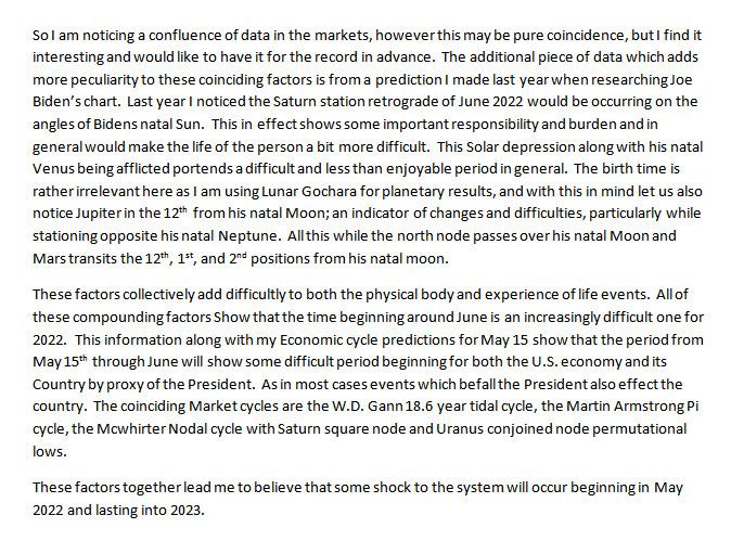 Confluence of cycles beginning on May15th 2022 and lasting through 2023. $BTC  #bitcoin    #astrology  #wdgann  #financialastrology  #JoeBiden  #economy
