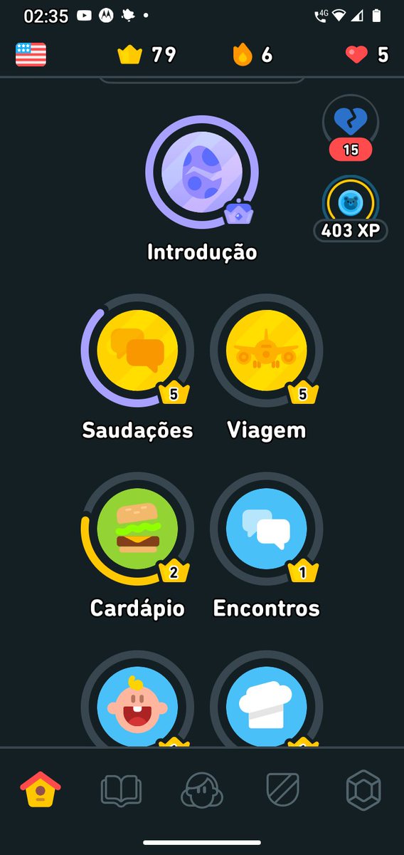 Estou melhorando o meu inglês com o <a href="/DuolingoBrasil/">Duolingo Brasil 🇧🇷</a> . I already speak English besides fun it is a very important language!