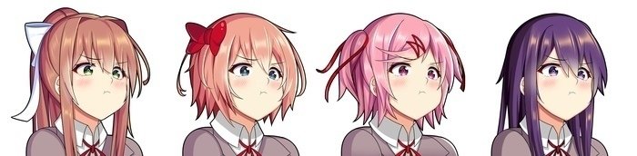 BEAVISE_SAW's tweet photo. #DDLC #sulking_girls #Monika #Sayory #Natsuki #Yuri #Kawai #Art https://t.co/7wUd4OnFQN