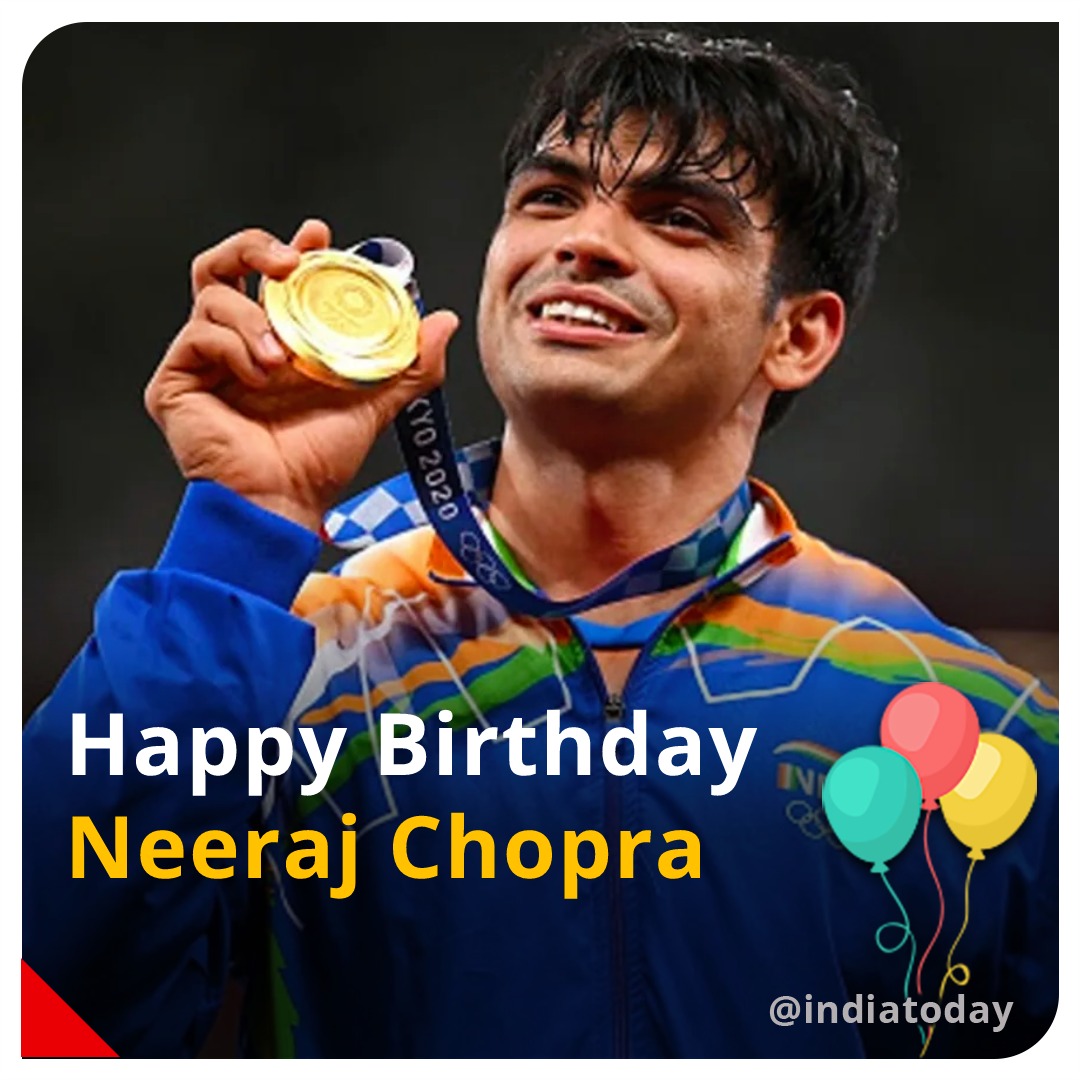 newspressreader's tweet photo. Happy Birthday 'golden boy' Neeraj Chopra🎂🎂🥳🥳
@Neeraj_chopra1 

#HappyBirthday #neerajchopra #olympics #ITCard https://t.co/D2ncT0aT97