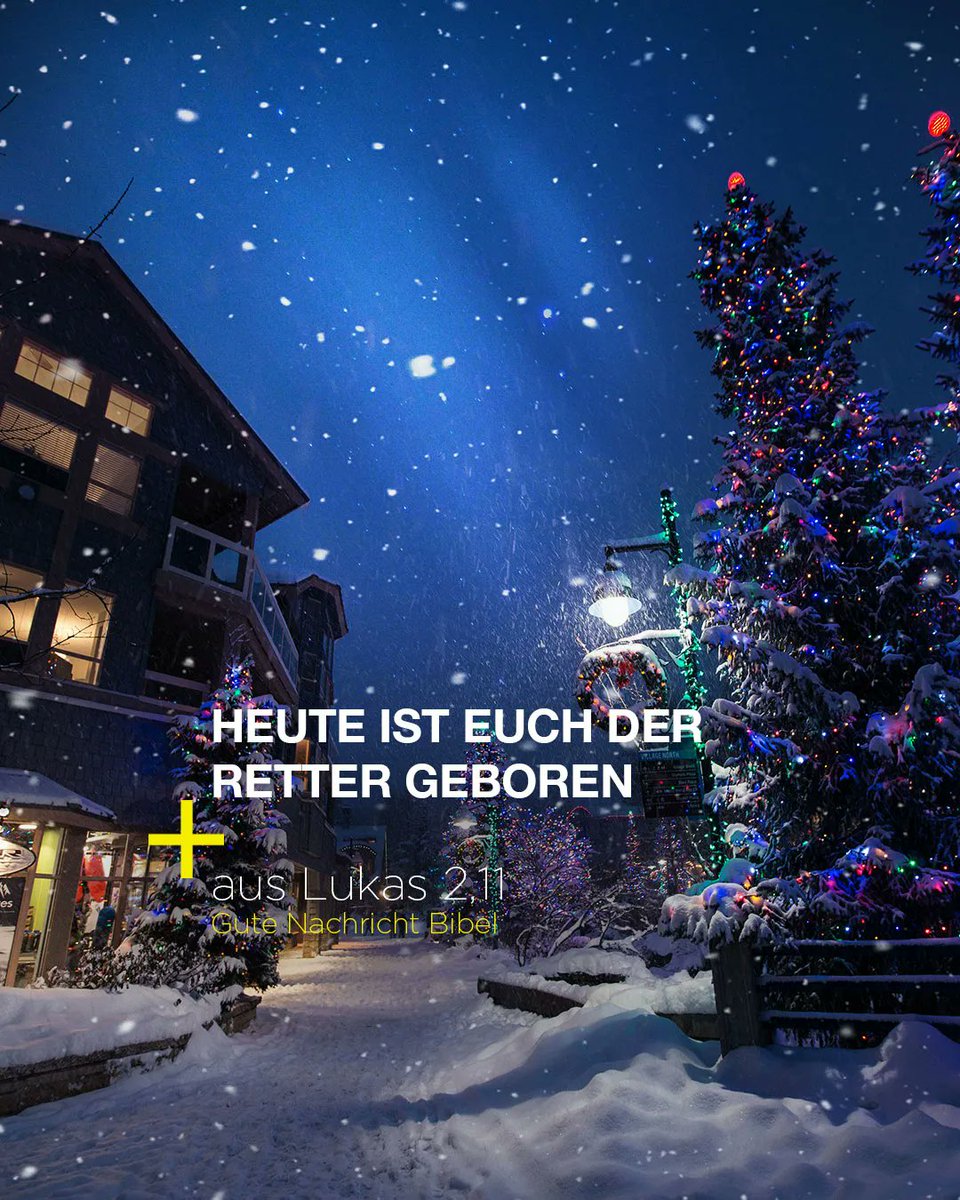 BibelTV's tweet photo. Heute ist euch der Retter geboren worden, in der Stadt Davids: Christus, der Herr!
Lk 2,11 (GNB)

#bibeltv #gottstattschrott #praytv #bibelstelle #bibelvers #divine #weihnachten #weihnachtenneuerleben #joytotheworld #vscocommunity #liveauthentic #lovegodlovepeople https://t.co/4kYmehcXCY