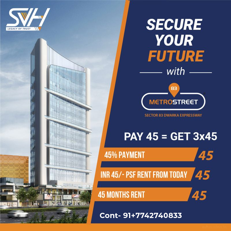 Augustuscorpor3's tweet photo. 83 METRO STREET- THE BENCHMARK COMMERCIAL (Gurgaon)
Commercial Start:  30 Lacs* Onwards
For More Info:- 7742740833
Visit Website:- https://t.co/mcYp23PEx2
 #metrostreet #Sector83 #Gurgaon #streetproject #officespace #residential #commercialproject #Shop #retail #FoodCourts https://t.co/27XYSODpj1