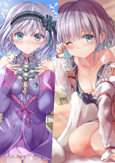 ヒロインのルナさん、衣装デザインがやや複雑ですがちゃんと脱げるようにもなっています。
ヒロインの描写が可愛いですし、その相乗効果もあって私もお気に入りのキャラデザインになりました。
「その無能、実は世界最強の魔法使い」   ... https://t.co/To233vaKez @amazonJPより 