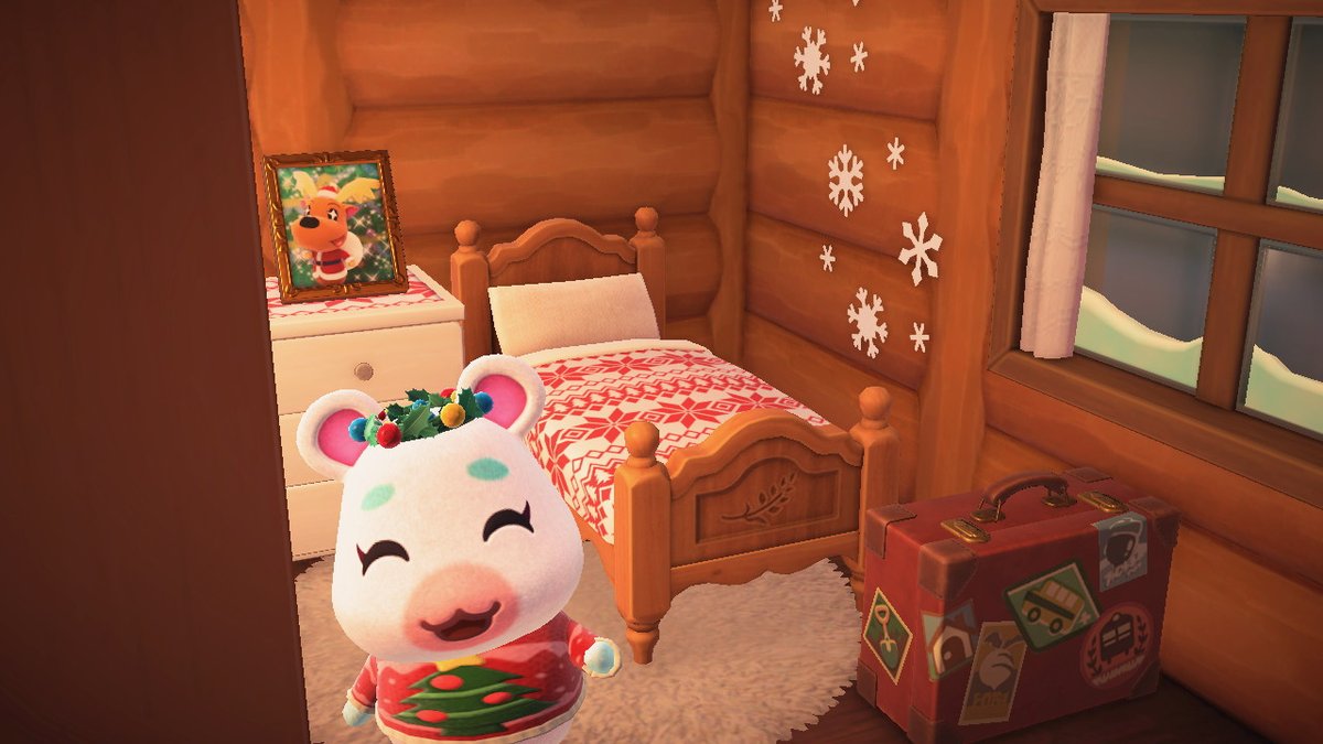 islejunipero's tweet photo. tried my hand at making a toy day cabin for flurry, complete with makeshift rooftop ♡♡♡ #ACNH https://t.co/ppzcFiD2DX