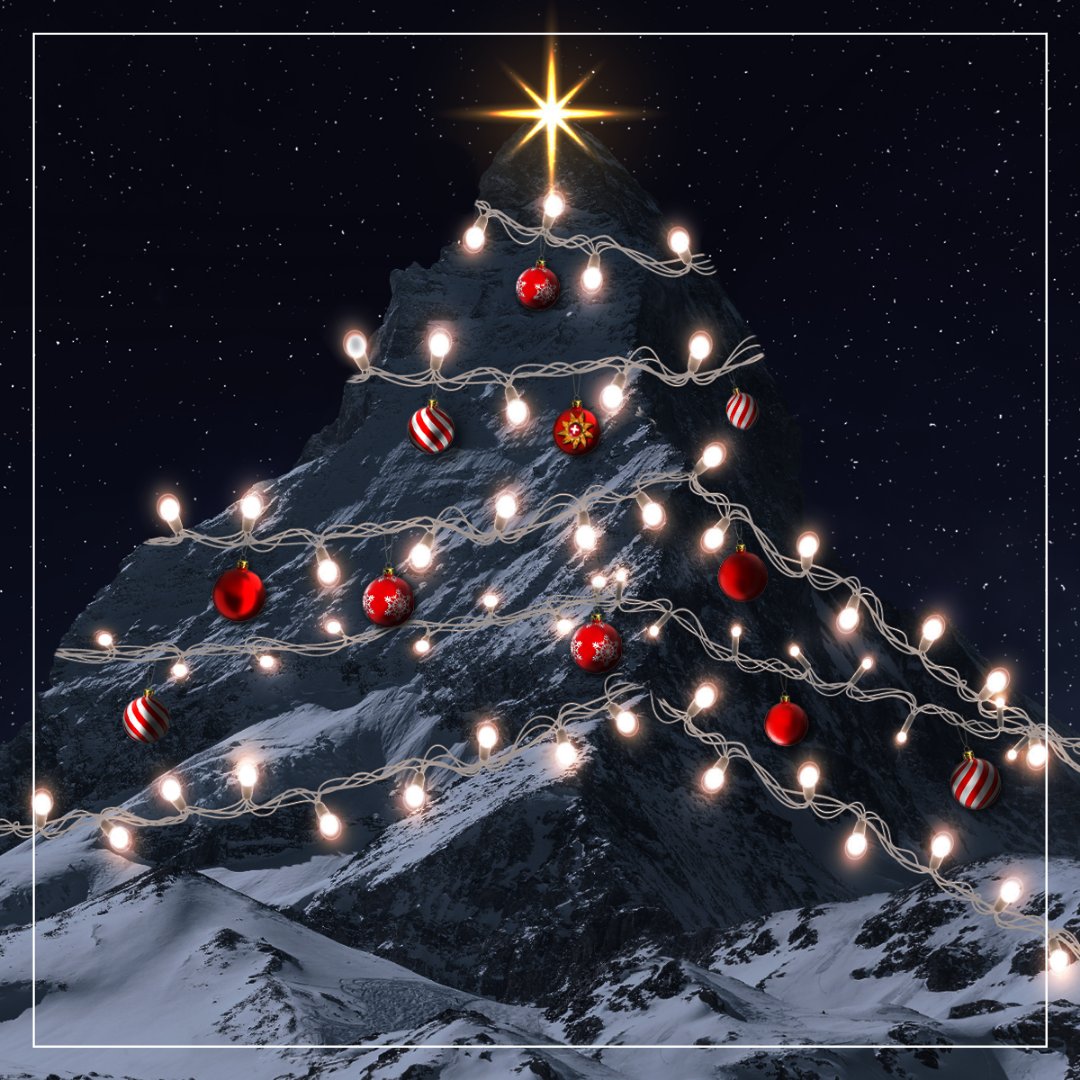 MySwitzerlandIN's tweet photo. #MerryChristmas: Here’s how our favourite “Christmas tree” looks🎄😉 We’d like to wish you a wonderful Christmas Eve and send you greetings from @zermatt_tourism  #IneedSwitzerland https://t.co/Y0oMwFKISy
