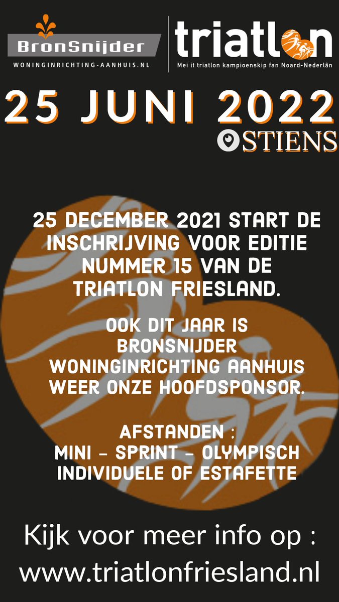 𝑰𝒏𝒔𝒄𝒉𝒓𝒊𝒋𝒗𝒊𝒏𝒈 𝒔𝒕𝒂𝒓𝒕 𝒎𝒐𝒓𝒈𝒆𝒏!🏊‍♀️🚴‍♀️🏃‍♀️
triatlonfriesland.nl/editie-2022/in…
