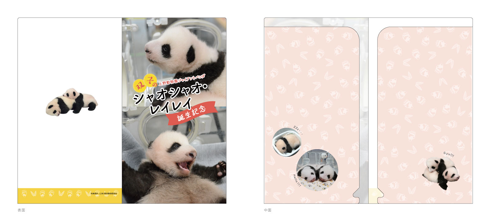 シャオシャオ、レイレイ命名記念パンダの紙絵 ,切手冊 シャオシャオ、レイレイ命名記念パンダの紙絵 ,切手冊 本