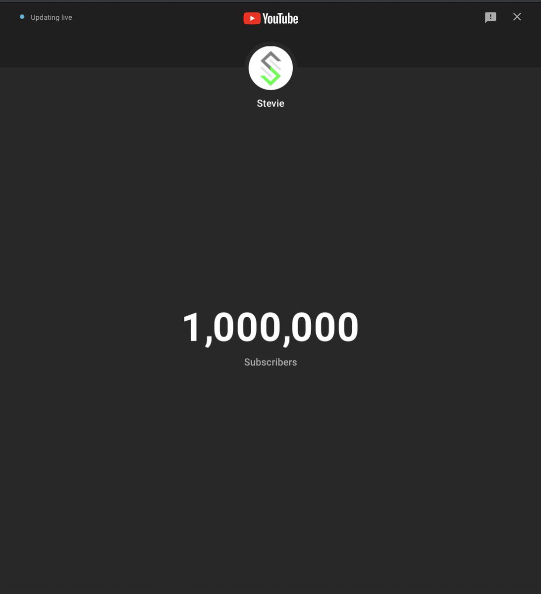StevieDoesYT's tweet photo. DREAM COME TRUE on Christmas eve. So much planned, so much further to go, I cannot express how thankful I am for all of you guys, here’s to a million more ❤️🥳🎊🍾 https://t.co/8Sxutp0rId