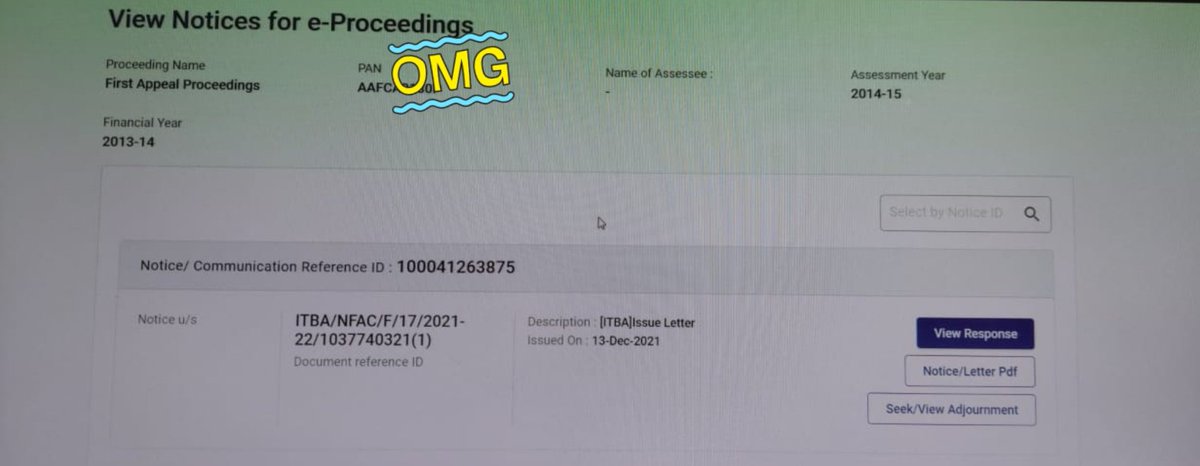 No notice received on email , nothing on income tax portal after my reply on 13.12.21 still Lakhs of SMS are shooted to Taxpayers on today. 

This is nothing less than tax terrorism. <a href="/nsitharaman/">Nirmala Sitharaman</a> <a href="/Swamy39/">Subramanian Swamy</a>