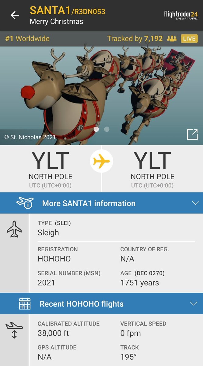 flightradar24's tweet photo. Looks like Santa is heading for Australia and New Zealand...
https://t.co/tteGQwXMnh https://t.co/GYzeE7CvV9