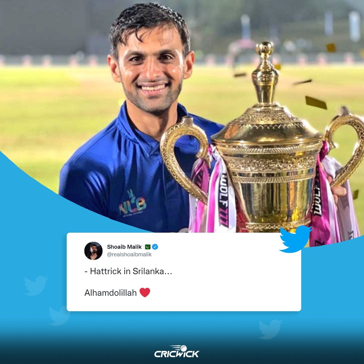 Cricwick's tweet image. ☑ Uva Next
☑ Jaffna Stallions
☑ Jaffna Kings

Shoaib Malik has now been a member of the title-winning squad in the SLPL in 2012 and twice in the LPL 🏆🏆🏆

#LPL2021 #JKvGG