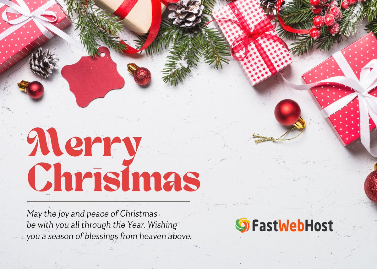 FastWebHoster's tweet image. May the joy and peace of Christmas
be with you all through the Year. Wishing
you a season of blessings from heaven above.

Merry Christmas 🎄⛄ and Happy Holidays! 🎁🎉

#Christmas #Christmas2021 ️