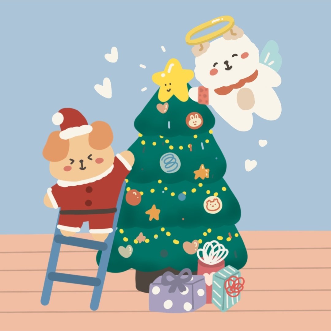 henlo everypawdyyy !! muffin &amp; milo already set up prepawring for Christmas !! 😍⭐

#NFTs #NFT #NFTCommunity #NFTartist #nftcollector #NFTshill