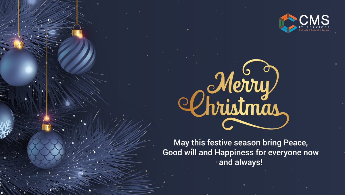 CMS IT wishes everyone a wonderful and joyous Merry Christmas!!

#MerryChristmas2021 #MerryXmas #MerryChristmasEveryone