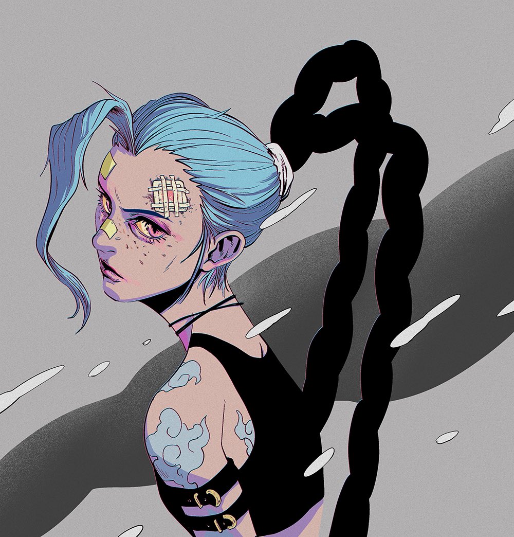 Lasso_illust's tweet photo. Practice #Jinx https://t.co/z4LVrAgT8Z