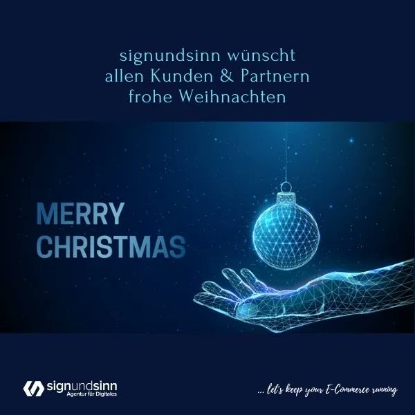 Das Team von signundsinn wünscht Ihnen und ihren Familien ein frohes Weihnachtsfest.