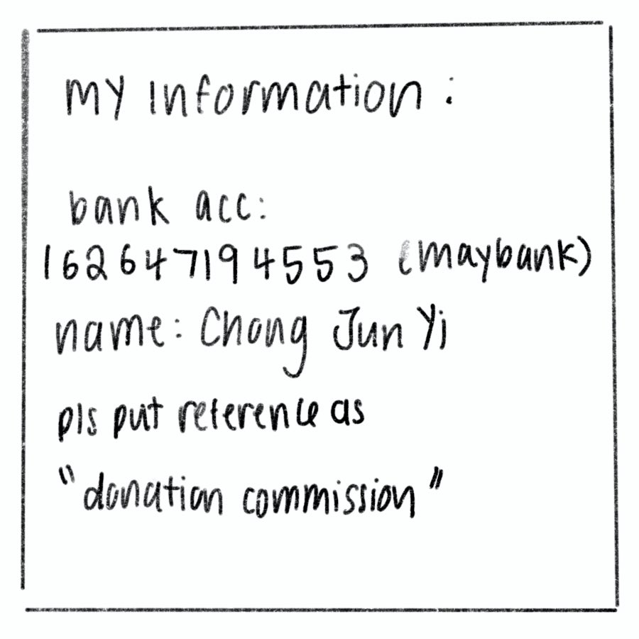 hi guys !! im currently open for commissions to collect funds for the flood victims in Malaysia

All the funds collected will be donated to Mercy Malaysia! ss will be posted as proof for every donation made. dm me for your commission or any inquiries #DaruratBanjir #BantuanBanjir