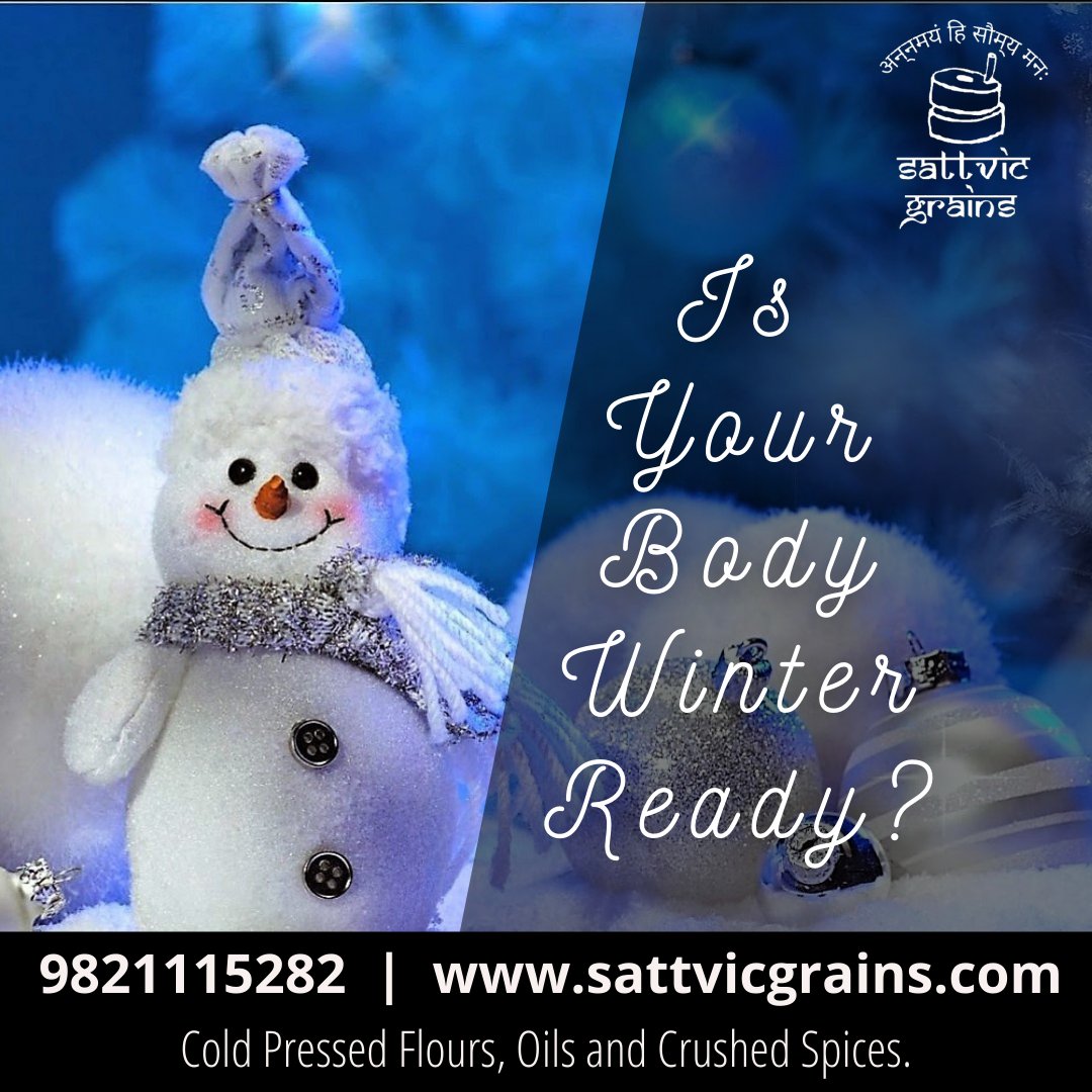 SattvicG's tweet photo. As winter approaches, everyone starts caring about dry skin and taking precautions.
But what about the body?
Be winter ready with Grains like Bajra, Makka, Ragi, Chana that have heating potency and help you fight the cold and its ill effects.
.
.
.
#sattvicgrains https://t.co/DcQl3QJssb