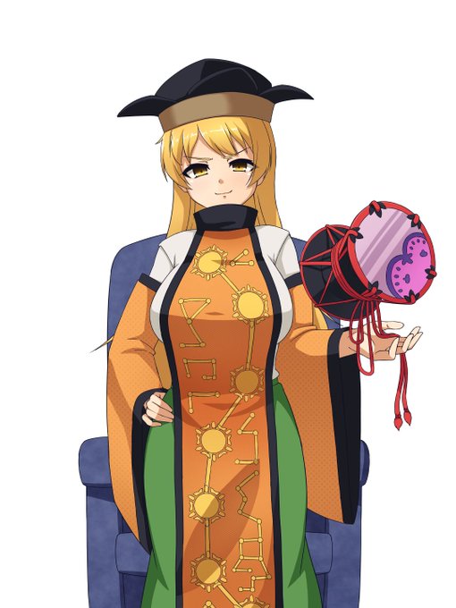 skeb進捗途中絵。東方の摩多羅隠岐奈のビンボー化。 