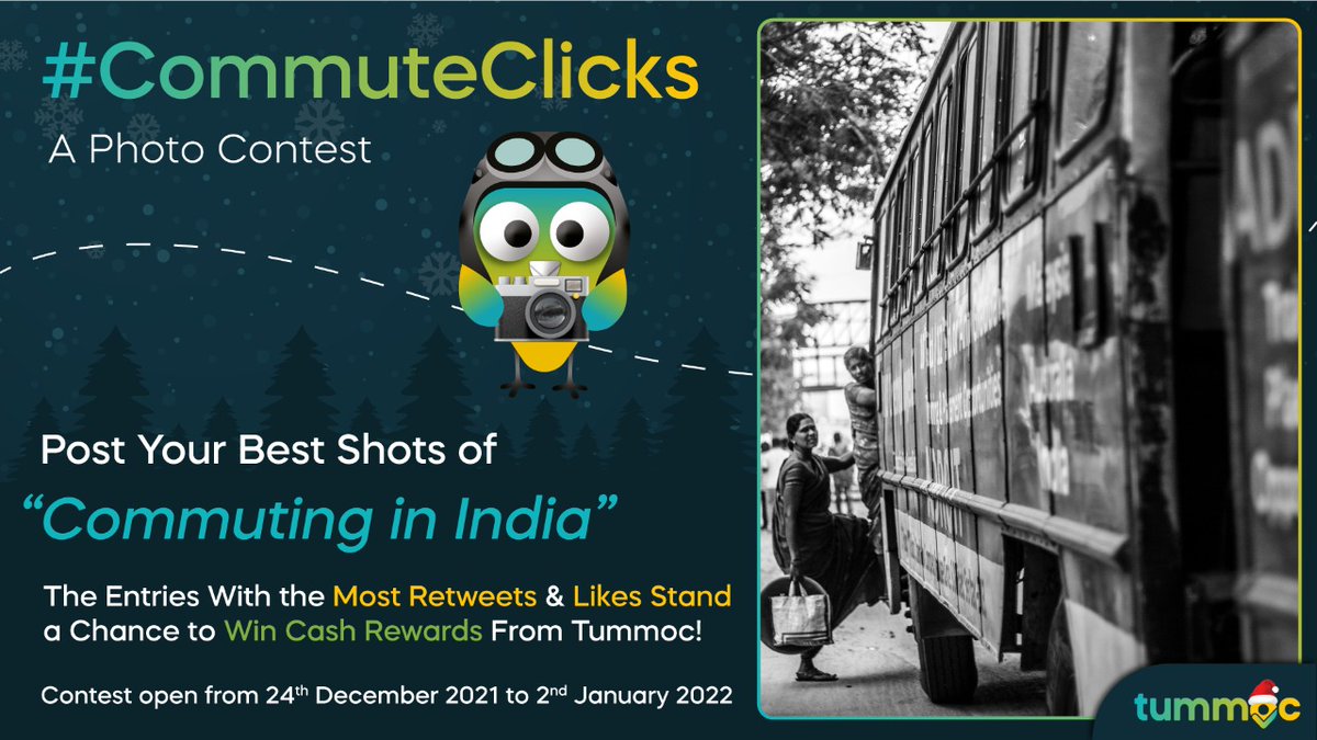 tummoc4u's tweet photo. Reply to this post with your entries. 
Winners will be announced on 4th January 2021

Good luck ✨

#Contest #ContestIndia #PhotoContest #Tummoc #TummocIt #Commute #Photographer #Photography #ContestAlert #Christmas2021 #XMas2021 #2022Goals https://t.co/tSmBafmCII