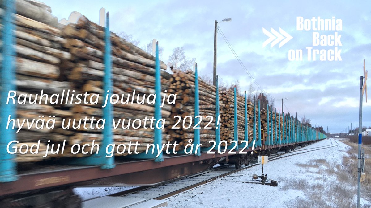BothniaOn's tweet photo. Etelä-Pohjanmaan rautatieyhdistyksen joulutervehdys. Julhälsningar från Södra Österbottens Järnvägsförbund r.f. #suupohjanrautatie #hyvaeaejoulua #GodJul https://t.co/BGdUWX82SE