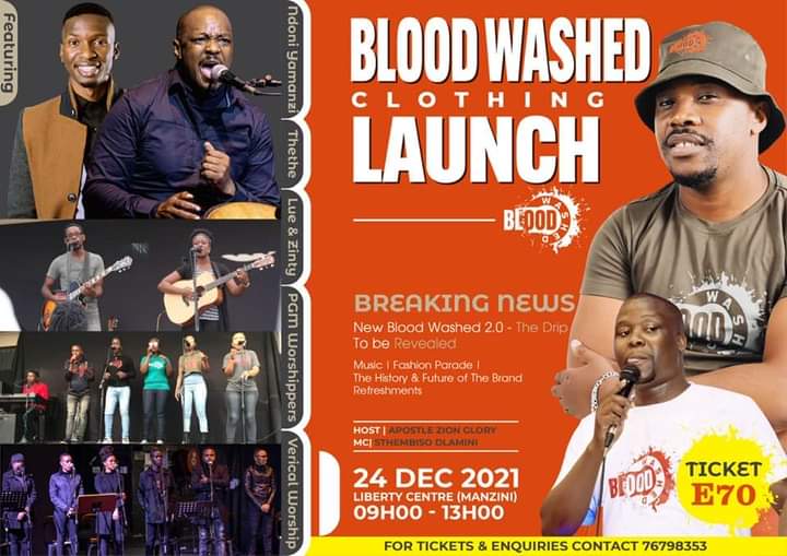 emmanueldonline's tweet image. Hey #tini today is a holy turn up party at Liberty Community Centre in Manzini! We are launching the newest coolest trending Christian clothing line by my friend @glory_apostle! It's also his (Zion) birthday celebration 🎆! Details on the poster!
#BloodWashed
#tinitwitter