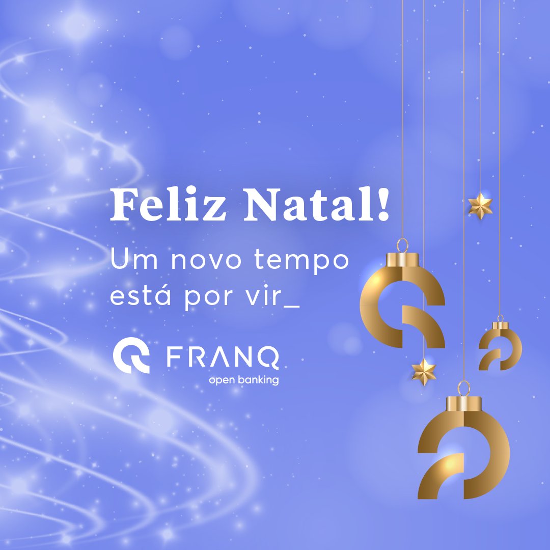 franqopenbank's tweet photo. Que o Natal, seja a época de reflexão, de lembrar as conquistas que nos fizeram chegar até aqui e agradecer por um novo tempo que está por vir.

Desejamos a todos um Feliz Natal e Boas Festas! 🎉 🎄
#GoFranq #BeFranq #OpenBanking #FelizNatal #BoasFestas https://t.co/u4JxMyetQf