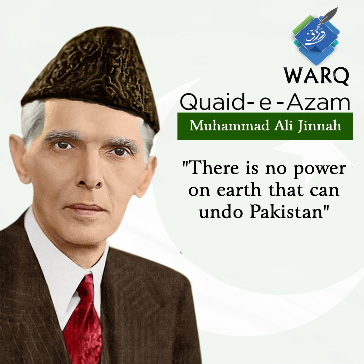 PublisherWarq's tweet photo. We are wishing a happy Quaid-e-Azam Day to all of you to remind his efforts, devotion to a country. And his role in the creation of a separate homeland for the Muslims of the sub-continent can't be forgotten. 

#25december2021 #warq #warqregister #notebook  #QuaidDay #25dec2021 https://t.co/hkPMNHhP4p