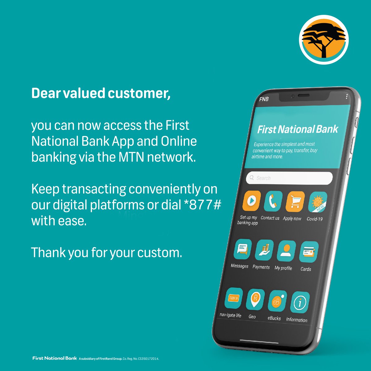 firstnatbankgh's tweet photo. Good news - our App is now fully accessible via all networks again.
You can now transact conveniently on all our digital platforms.
#TransactWithEase #TheChangeables https://t.co/zBKC3srPwy