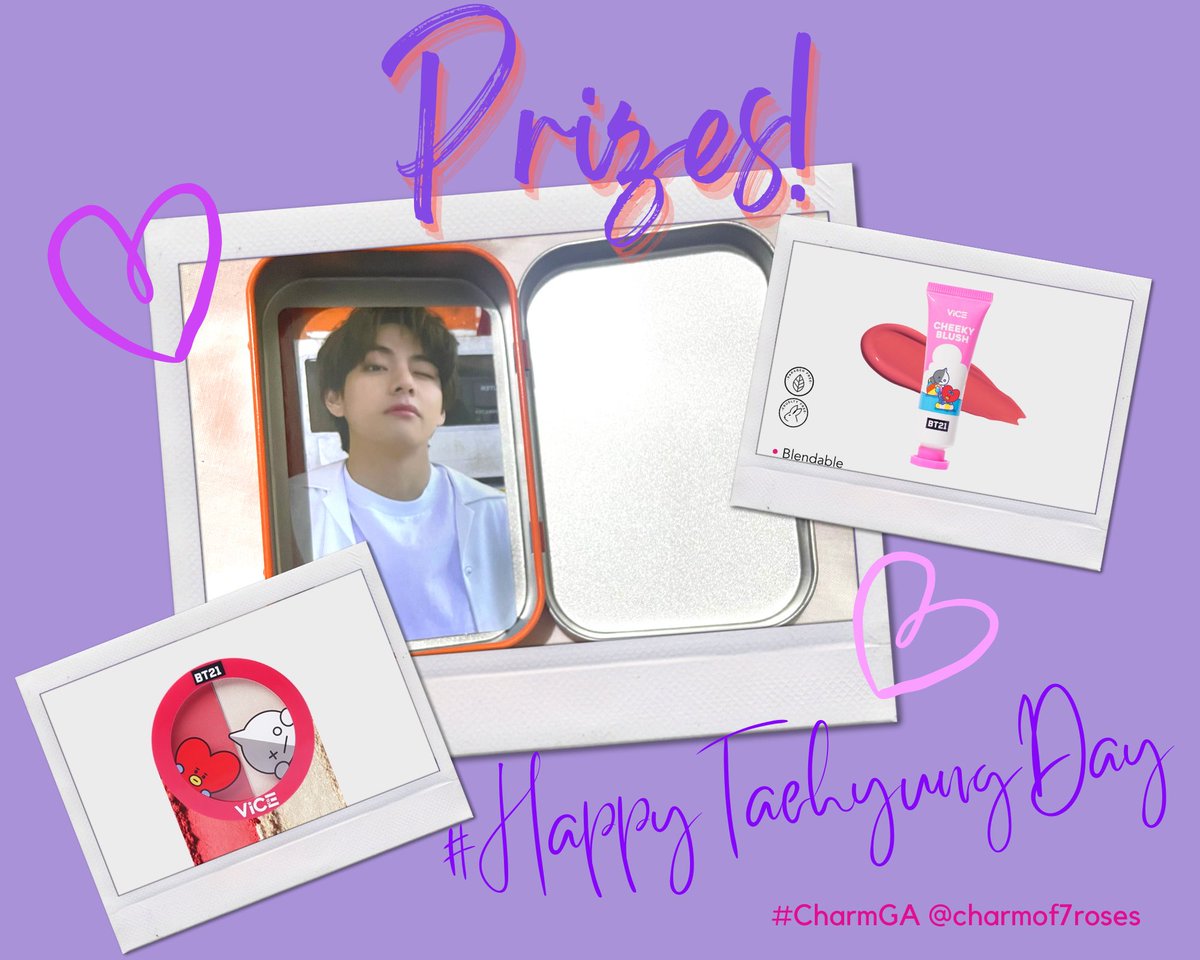 charmof7roses's tweet photo. #CharmGA
#HappyTaehyungDay Giveaway 🥳
🎁 1 winner of Butter POB of V & 2 Tata cosmetic product
🎁 3 winners of ₱150
✨Follow me
✨Like and RT this tweet
✨QRT with #HappyTaehyungDay
✨Comment your bday wish & fave photo of V use #HappyBirthdayTaehyung
Ends on December 31! https://t.co/k0BEKfrmpf
