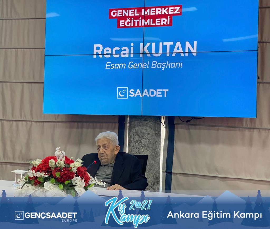 GencSaadetEu's tweet photo. ESAM Genel Başkanı Sayın Recai KUTAN kampımıza teşrif ettiler. 

#ESAM #RecaiKutan #kamp #ankara #saadet #saadetpartisi #kışkampı #gençlik https://t.co/S6mq4knoPt