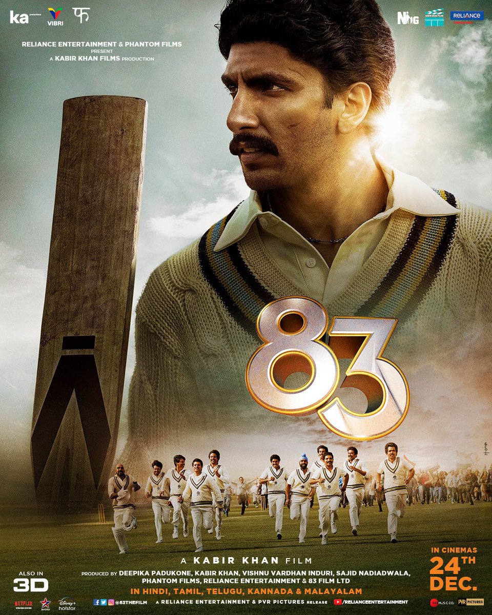 rajatlunkad's tweet photo. #83TheMovie is already winning hearts across the world. Public response is amazing &amp; strong word to mouth will ensure that this epic experience will be watched by all ages in days to come. 

Goosebumps &amp; Proudness Guaranteed

Don’t Miss This One. 

#83TheFilm #ThisIs83 #83WC https://t.co/tlTonz8Sw7