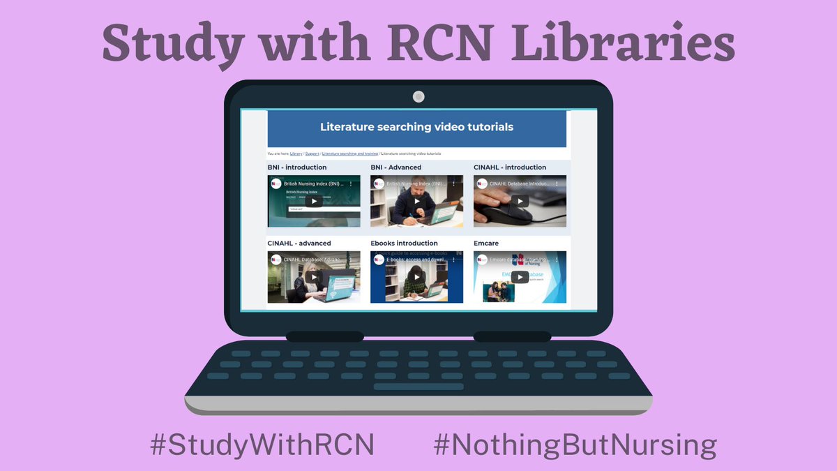 RCNLibraries's tweet photo. Working on assignments during the festive period? Need some help using the RCN Library? Check out our video tutorials, from using our catalogue to advanced searching on CINAHL, we've got you covered.
See our range: https://t.co/5Tkzp52i4g
#StudyWithRCN #NothingButNursing https://t.co/0NtJ1JN7E7