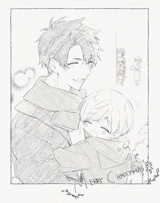こちらのクリスマスボイスドラマのイラストお手伝いさせて頂きました!🎅👨‍👦🎁🎄 https://t.co/74Xj5HfFLY 