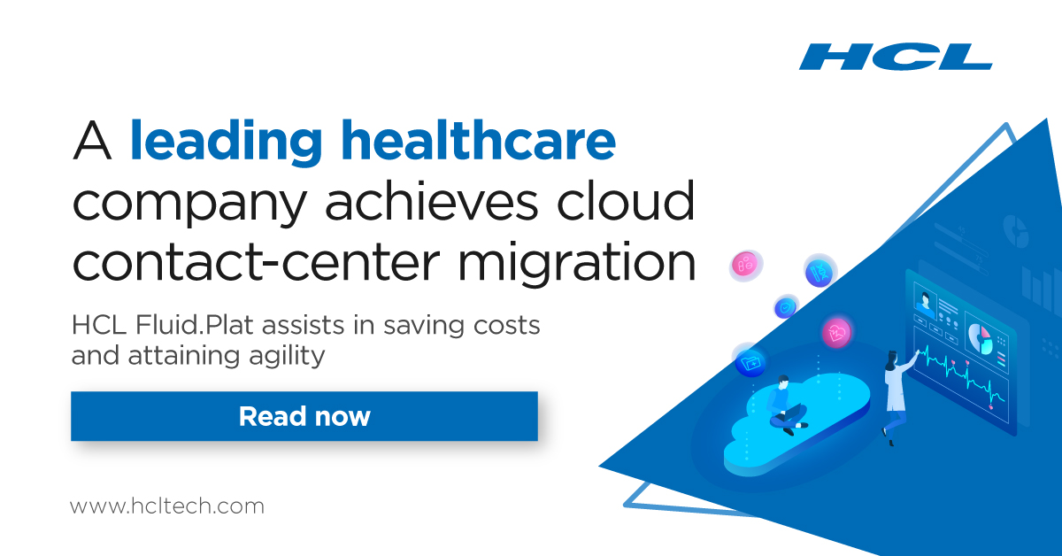 hcltech's tweet photo. Our client, a leading healthcare safety and technologies company, wanted to meet the agility requirements of the healthcare industry but their on-premise #contactcenter platform was acting as an impediment. Learn more: https://t.co/PjPM5tDxSx #FluidCC #HCLCloudSmart https://t.co/PCUZKYUJAJ