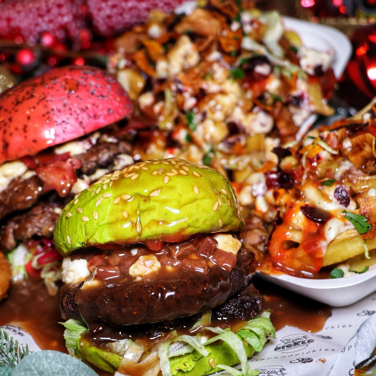 Leeds! We close early today, so be sure to get yourself a few beers and Slap &amp; Pickle’s festive burgers before we close for Christmas. Hit up our bar or head onto Deliveroo to order in.