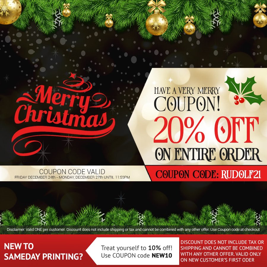 SameDayPrinting's tweet photo. #coupon #christmas #printing #sameday #freeshipping #businesscards #posters #flyers https://t.co/0YEodBVvxI