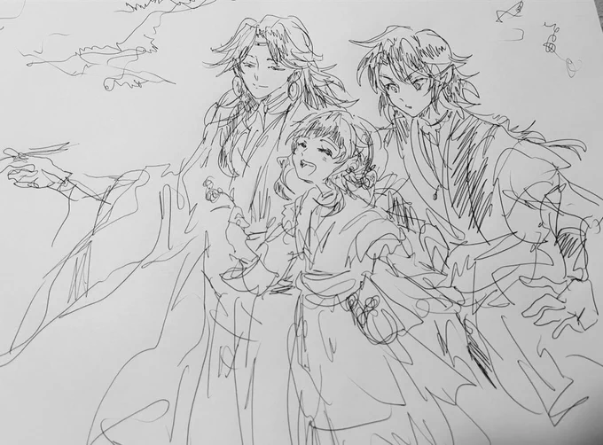 最近絵という絵を描けてないんですが上げるものなさすぎるので中華のらくがきでも放流しとこ… 