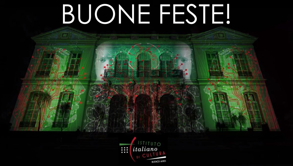 IICbaires's tweet photo. Nuestros mejores deseos para estas fiestas de fin de año. 🌠
¡Gracias por acompañarnos! 🤗
Para 2022 renovamos nuestro compromiso con presentar propuestas culturales de calidad para que disfrutemos juntos. 🥂
#beIT #ITisCreativity #italiancreativity #italyissimplyextraordinary https://t.co/c5wZzQOO9g
