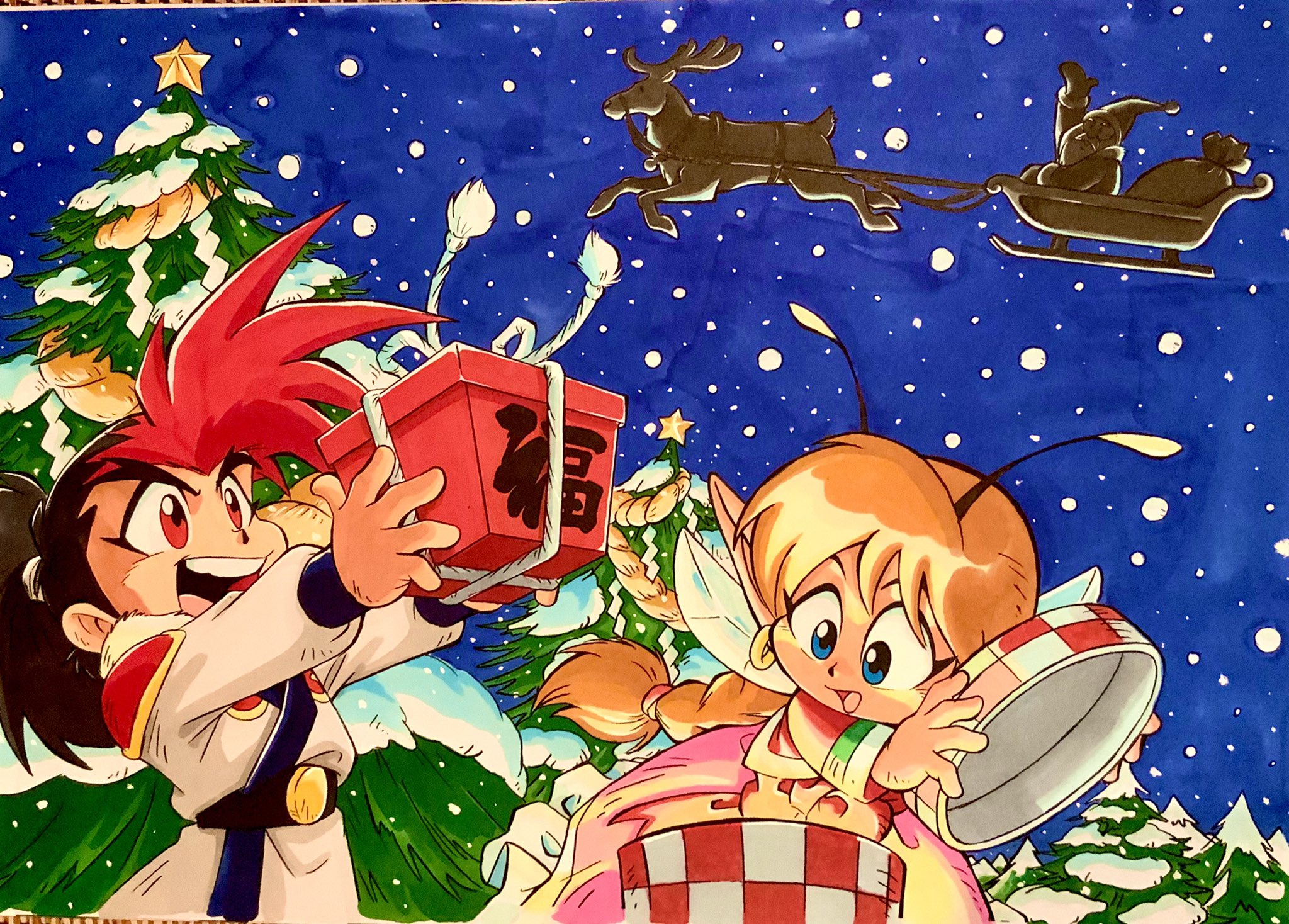 辻野芳輝 辻野寅次郎 メリークリスマス 攻略本のために描いた 天外魔境zero の絵 原版 来年 天外魔境 30周年なので 面白いイベントができると良いですね T Co F4npcoofpf Twitter
