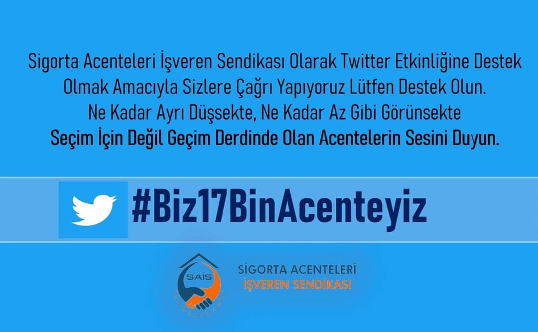 #Biz17BinAcenteyiz
Bizi görün artık.. Büyük sermayelere kurban etmeyin..