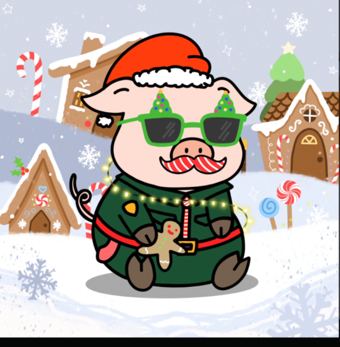 Merry Christmas! Who puts this much care and creativity into a free seasonal mint? <a href="/kenyecrypto/">kenye</a> <a href="/adel_w0/">Adel Wu</a> <a href="/NFThomie_eth/">Timooo</a> and the rest of the <a href="/piggiepalz/">Piggie Palz</a> team. That's who. Oink Oink Oink
