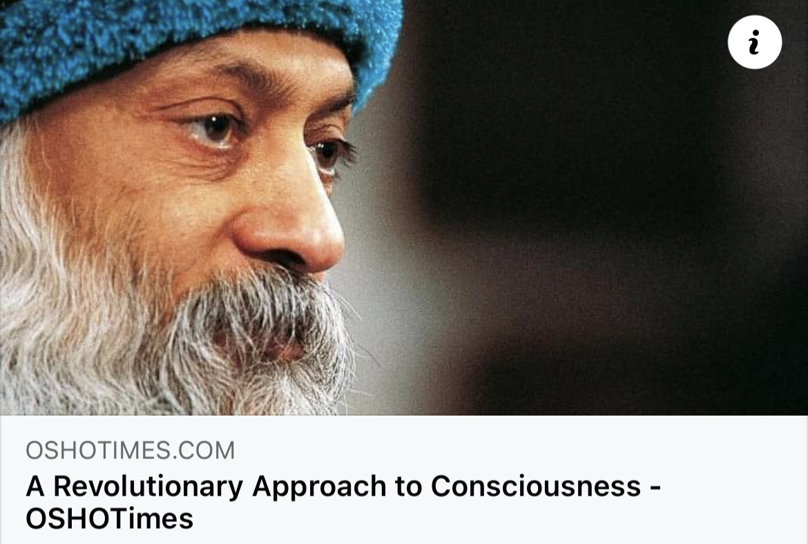 OSHO's tweet photo. A Revolutionary Approach to Consciousness
Meditation can be learned but its flavor needs to be carried with you the whole day, it has to become your very heartbeat.
Continue reading this article at https://t.co/e6XRVYxHGC
#consciousness #meditation101 #osho #oshotimes https://t.co/2A5bNJMhWP