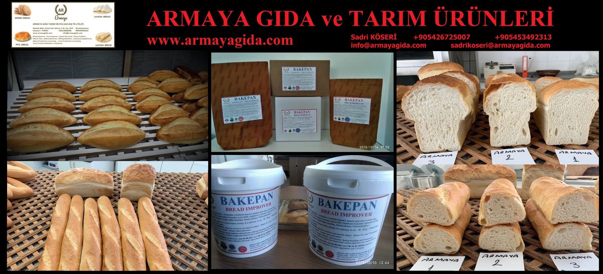 armayagida.com
facebook.com/armayagida
sadrikoseri@armayagida.com 
info@armayagida.com
#instantdryyeast #breadimprover #yeast #dryyeast #levure #ameliorantdepanification #ekmekgeliştirici #ekmekkatkımaddesi #ekmek #bakeryingredients #bakery #boulangerie