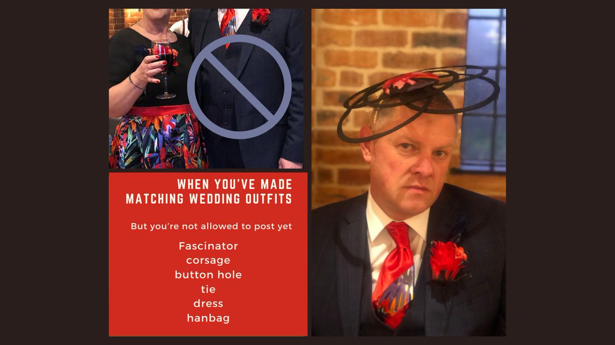 rarakoala's tweet photo. When you’ve made matching wedding outfits, but aren’t allowed to post yet 😫
#Sneaky #MatchingOutfits #WeddingOutfits #Fascinator #Tie #Corsage #Buttonhole #HandmadeHandbag #HandmadeDress #worcestershireHour #MHHSBD https://t.co/0Zxjv9YaFQ
