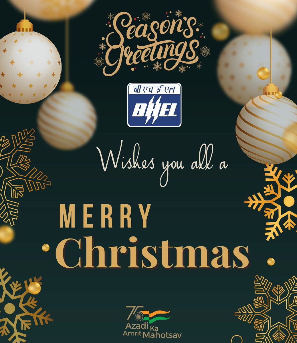 BHEL_India's tweet photo. #SEASONSGREETINGS #MerryChristmas #BHEL #Christmas2021 https://t.co/GD8gf9osxe