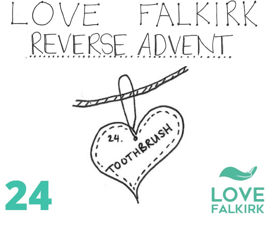 lovefalkirk's tweet photo. Today we complete the reverse advent calendar in support of our food pantry by adding a toothbrush to our box. 

Thank you to everyone who has taken part! Details of where the boxes can be dropped off will be posted soon. 

#ReverseAdvent #Falkirk #Advent #LoveFalkirk #Christmas https://t.co/dcp5NWrCQJ