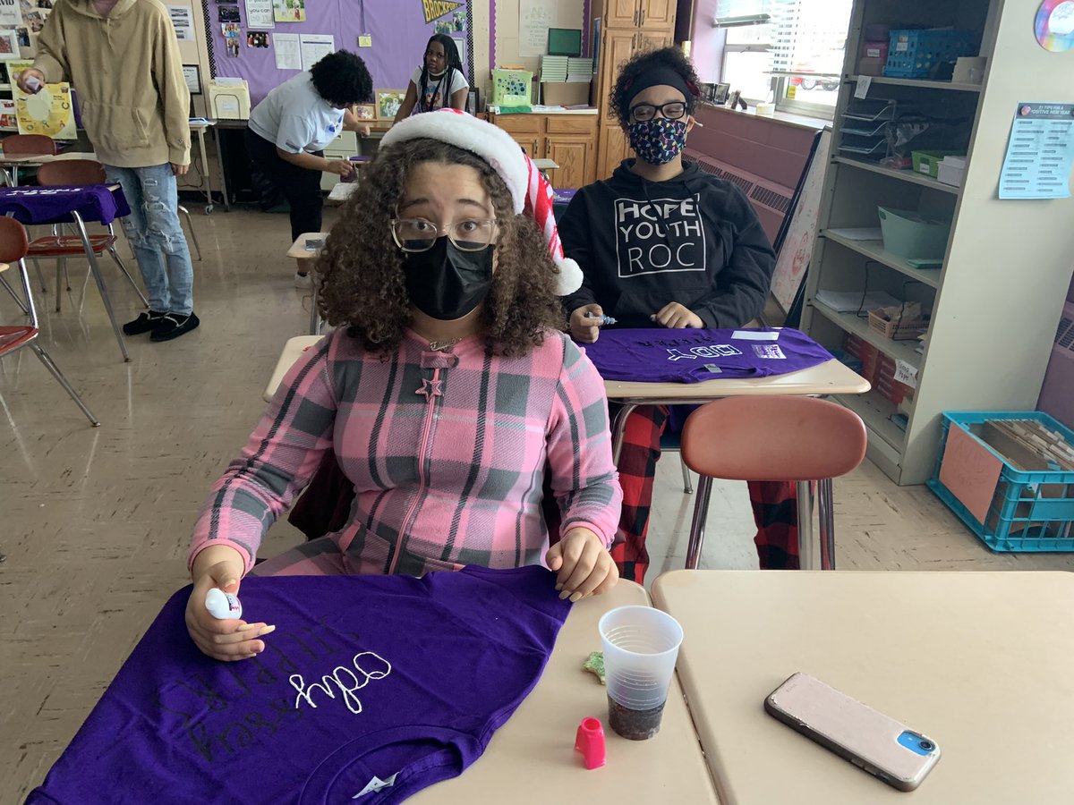 hdavis912ODY's tweet photo. @GreeceOdyssey’s Step Team hard at work decorating their team t-shirts before Holiday Break! https://t.co/v34WYOGwJR