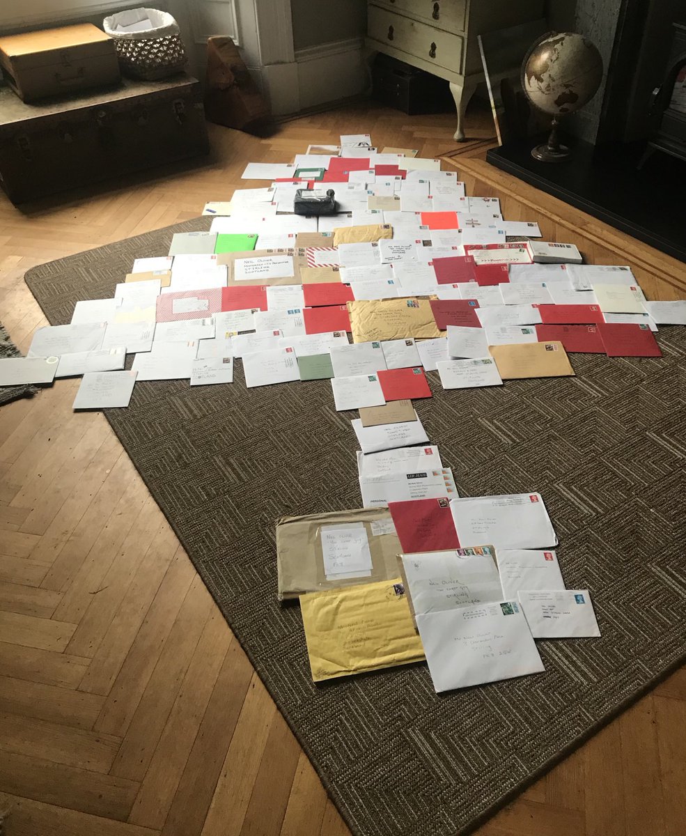thecoastguy's tweet photo. Here’s this week’s mail. When anyone asks what made my Christmas this year - the answer is every single person who has written to me. Lots of love to all. X https://t.co/fMlQiLx7lJ